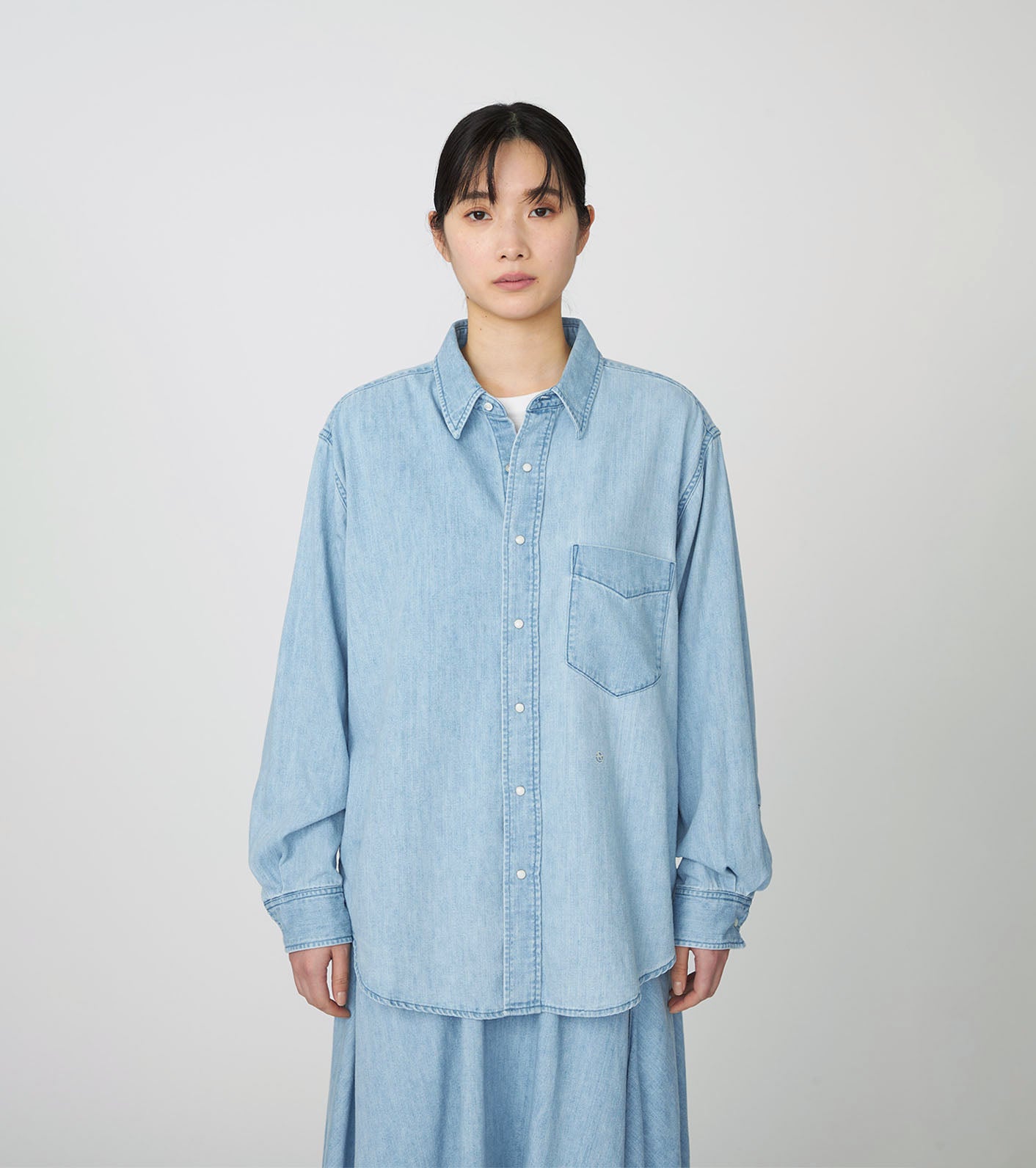 nanamica Regular Collar Light Denim Shirts