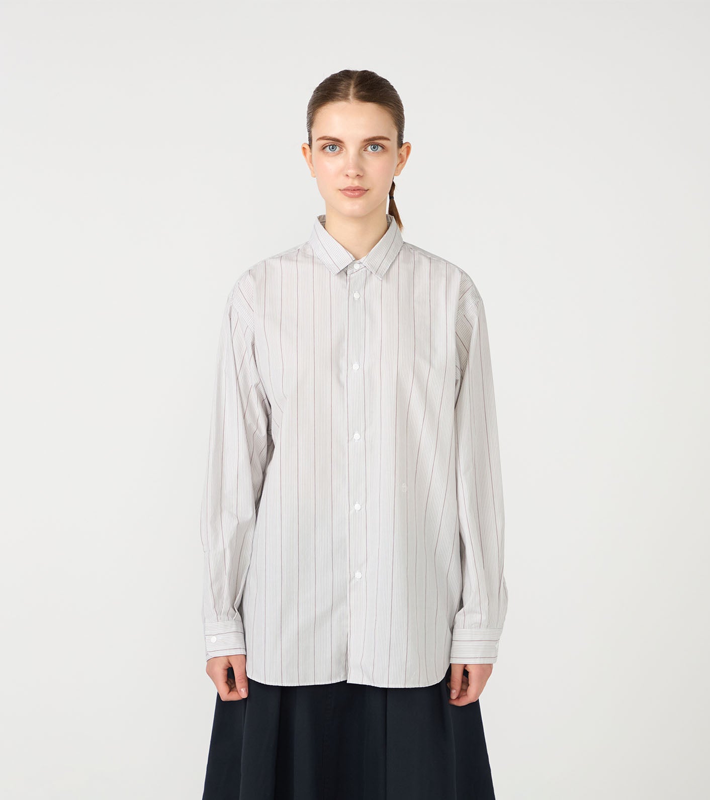 nanamica Regular Collar Stripe Wind Shirt