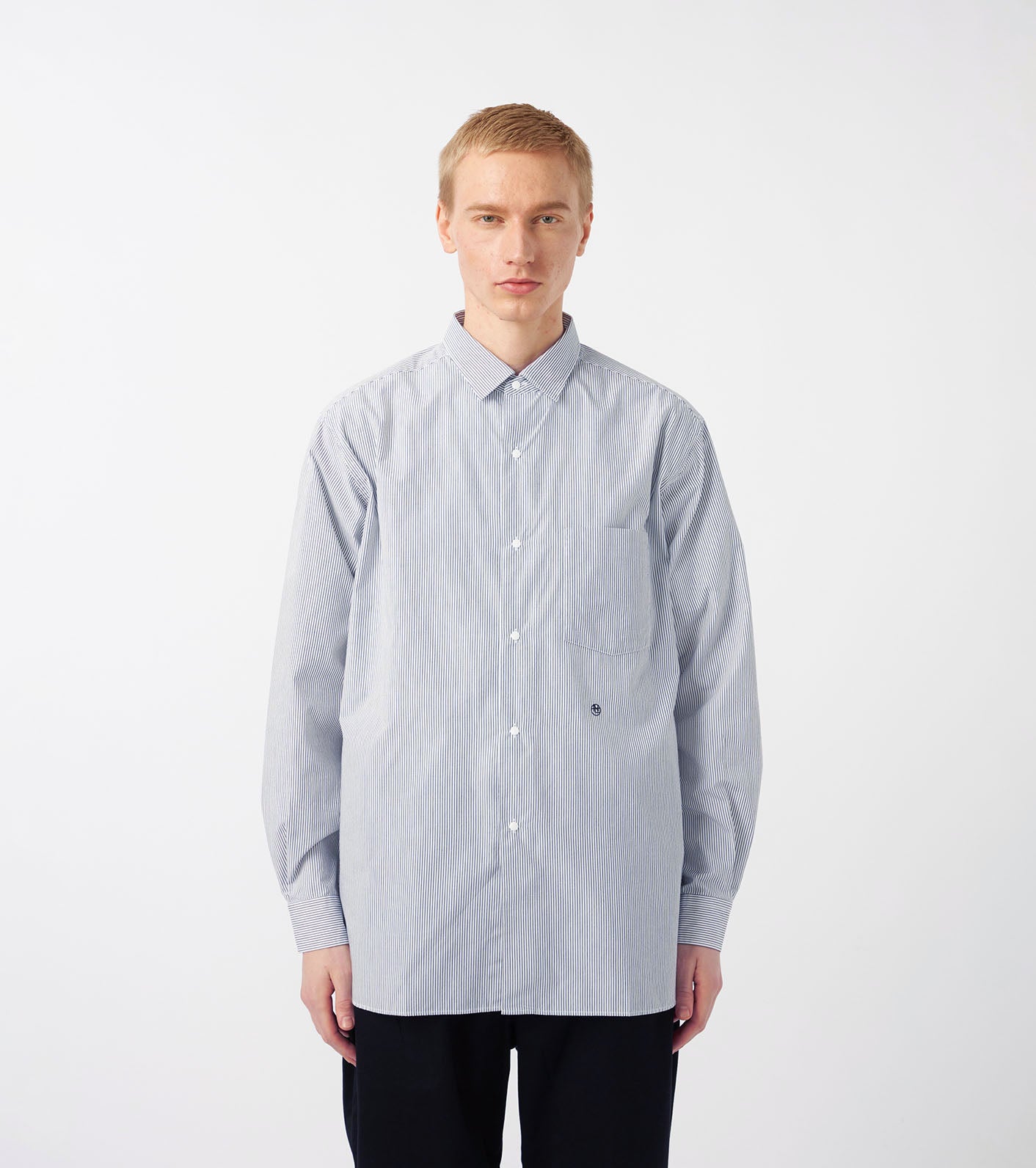 nanamica Regular Collar Stripe Wind Shirt – unexpected store