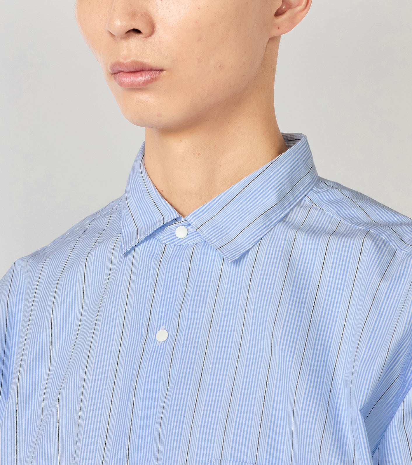 nanamica Regular Collar Stripe Wind Shirt