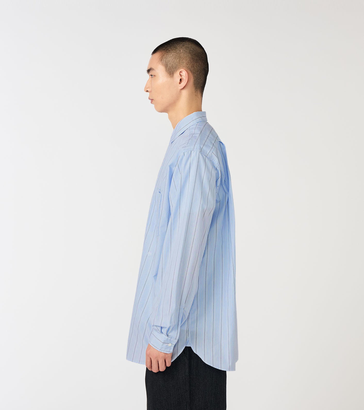 nanamica Regular Collar Stripe Wind Shirt