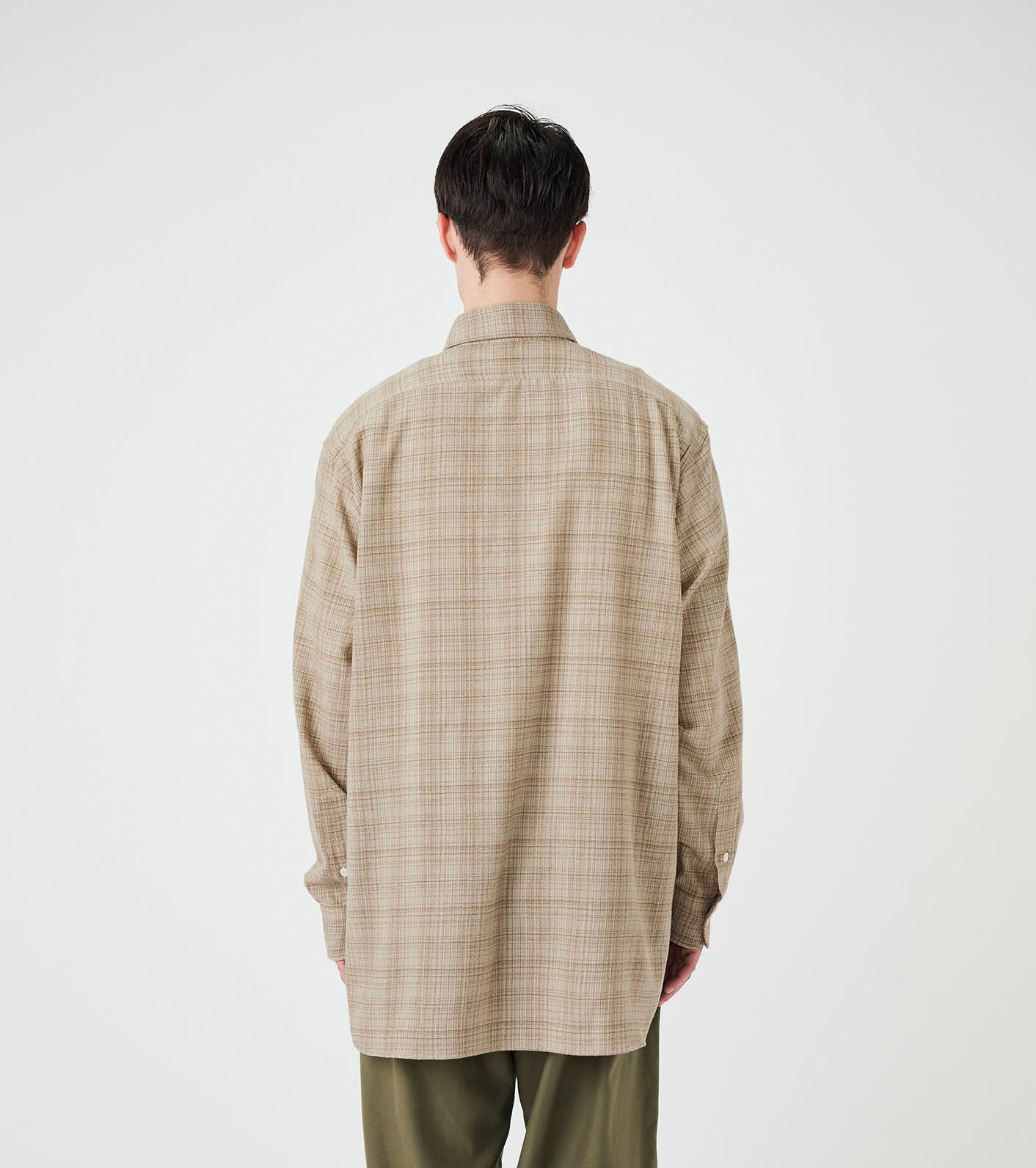 nanamica Regular Collar Wool Plaid Shirt