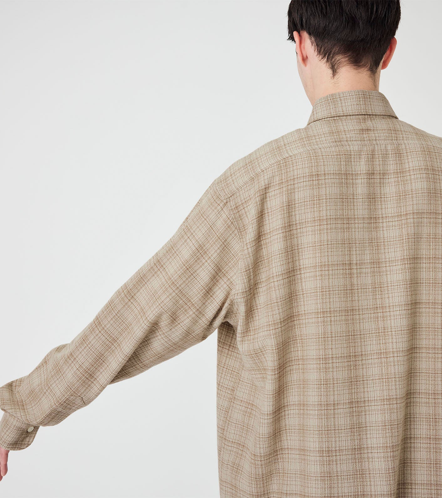 nanamica Regular Collar Wool Plaid Shirt