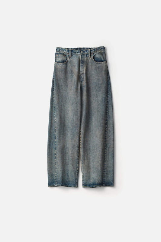 ssstein TWIST SEAM BAGGY VINTAGE DENIM JEANS