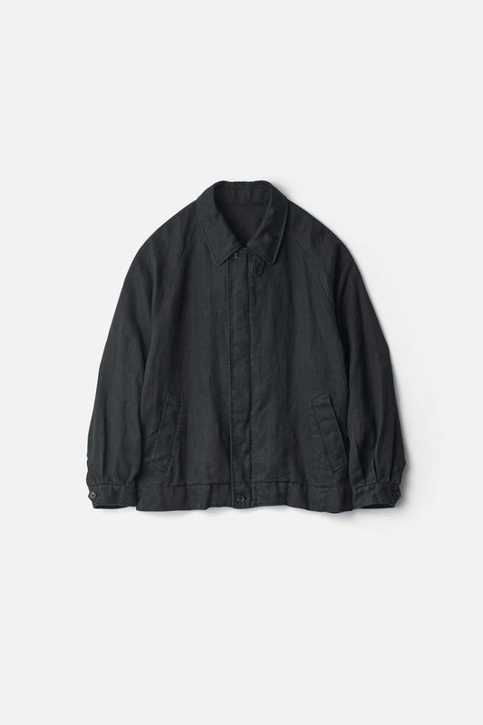 ssstein HEAVY LINEN HERRINGBONE ZIP JACKET