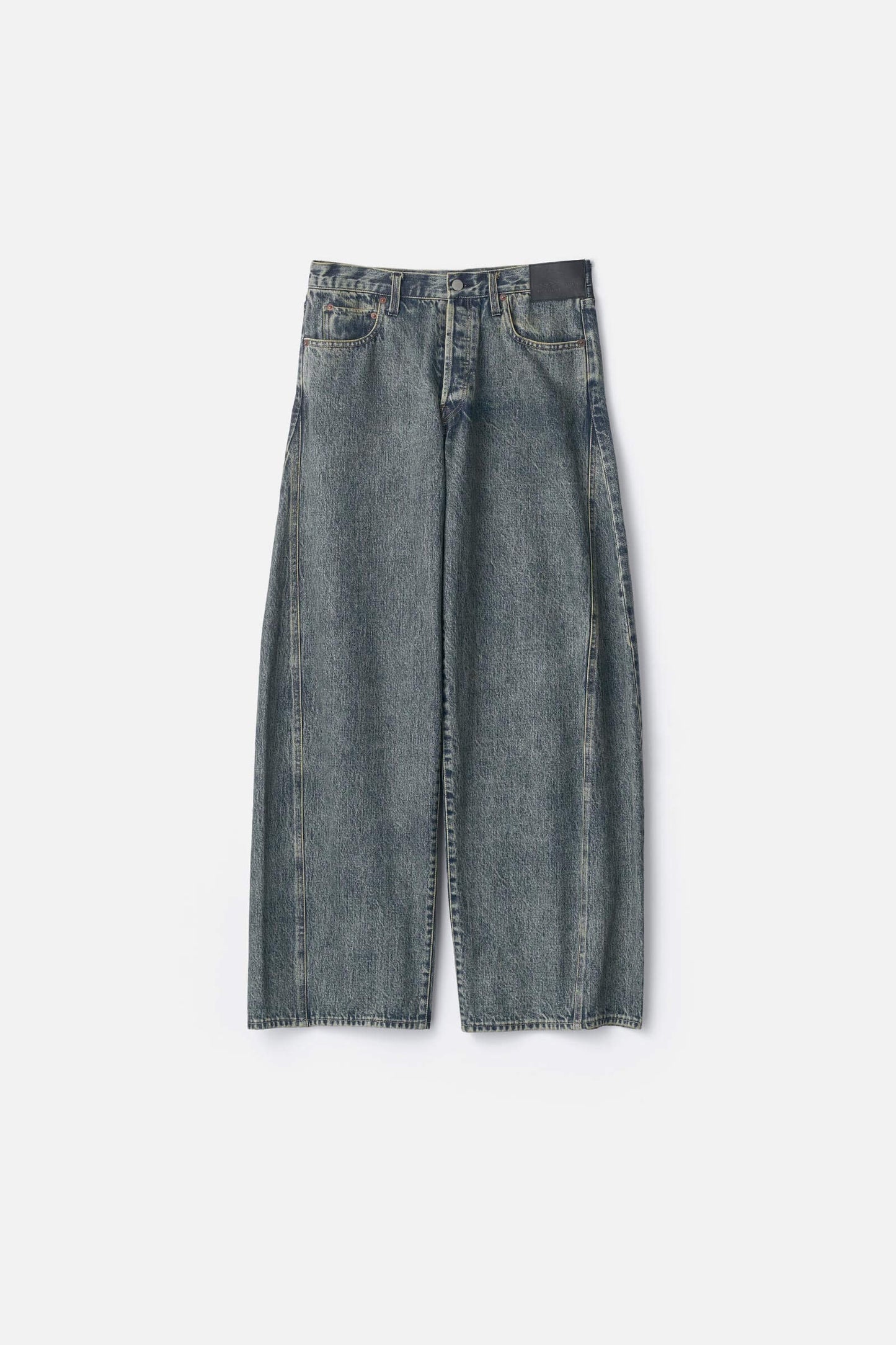 ssstein DEFORMATION WIDE DENIM JEANS