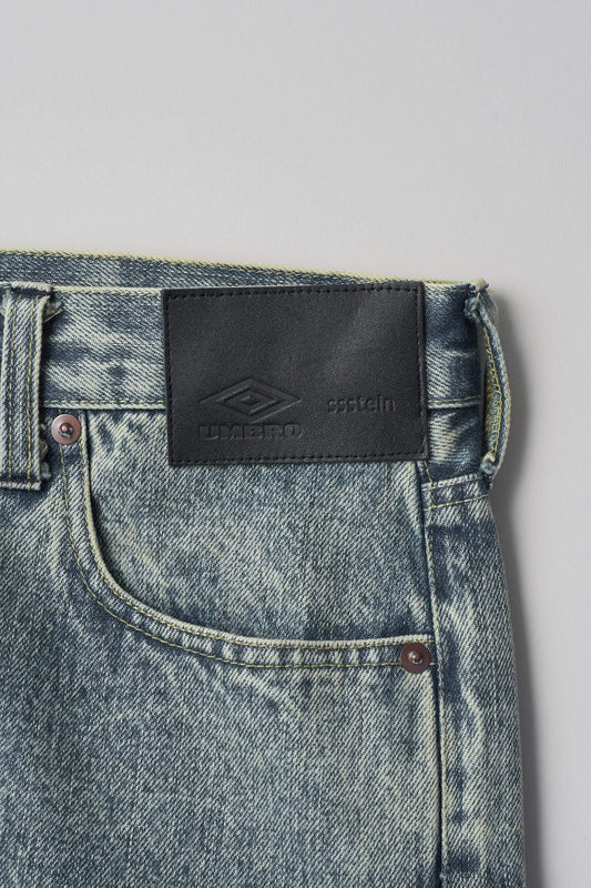 ssstein DEFORMATION WIDE DENIM JEANS