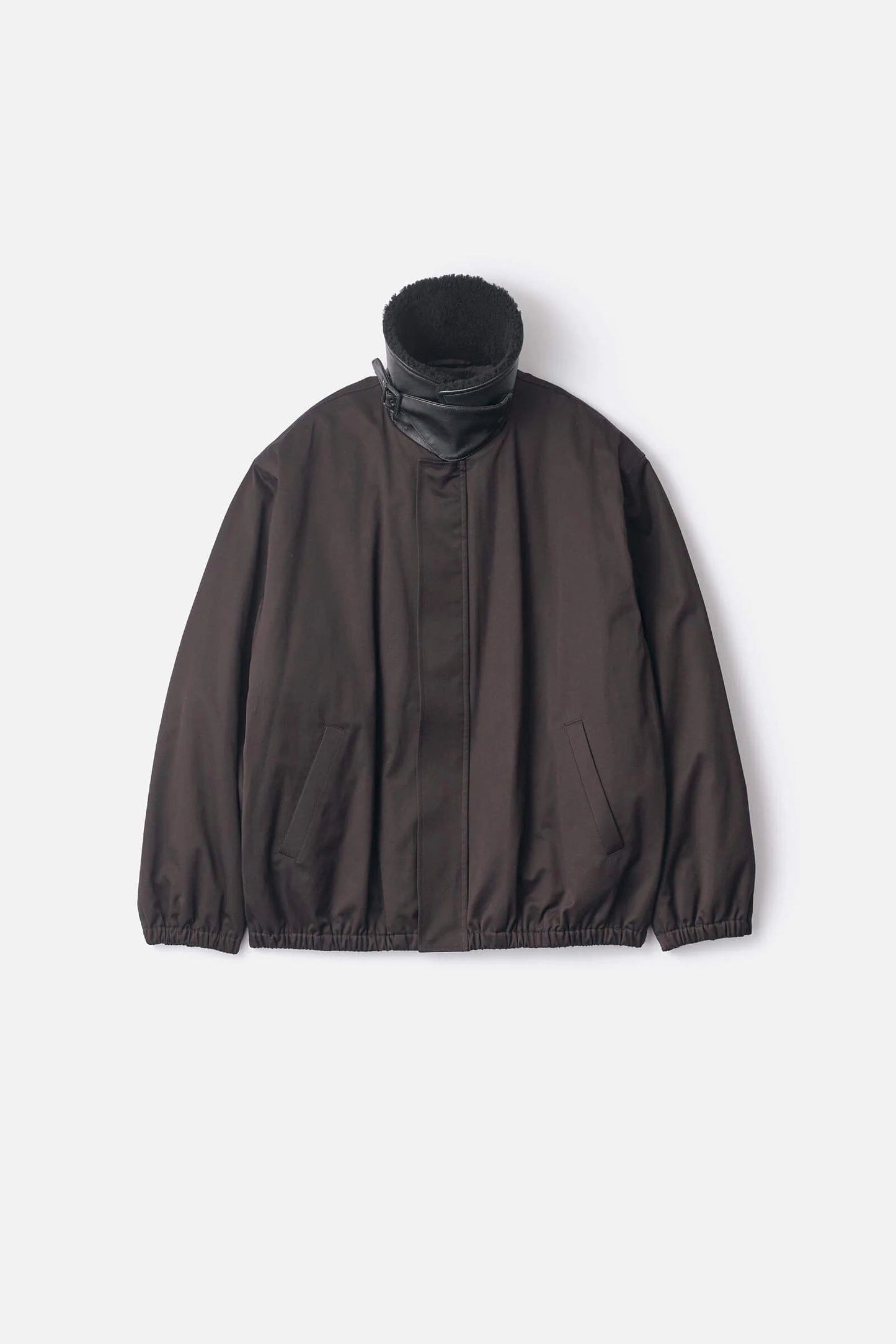 ssstein Mouton Collar Padded Jacket