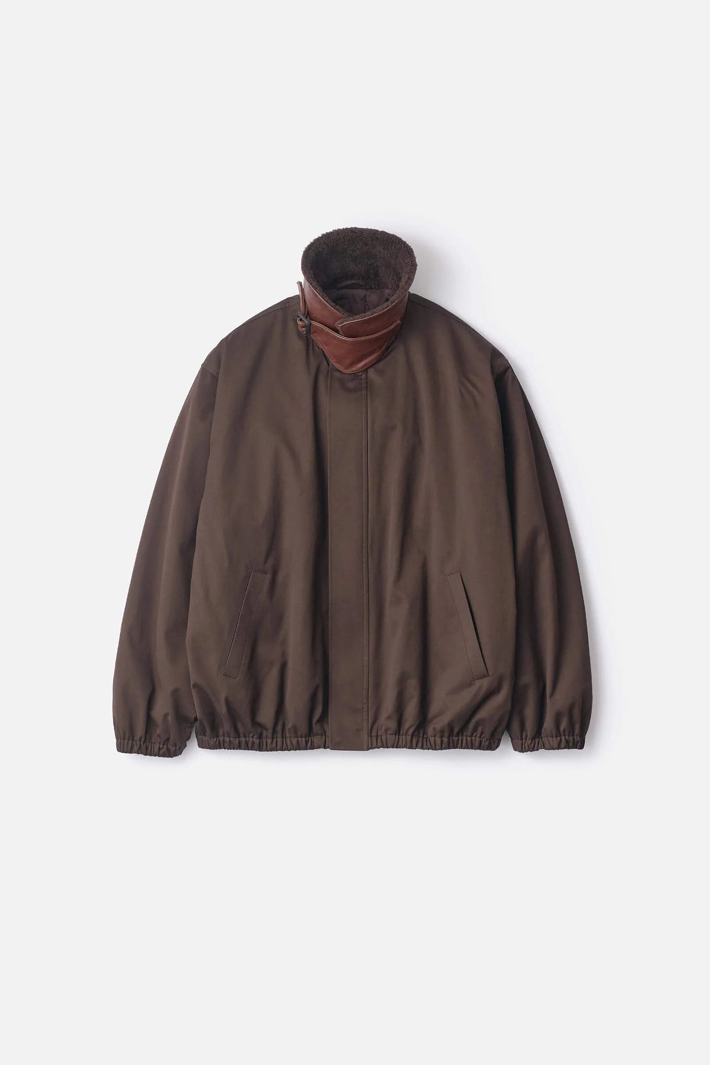 ssstein Mouton Collar Padded Jacket