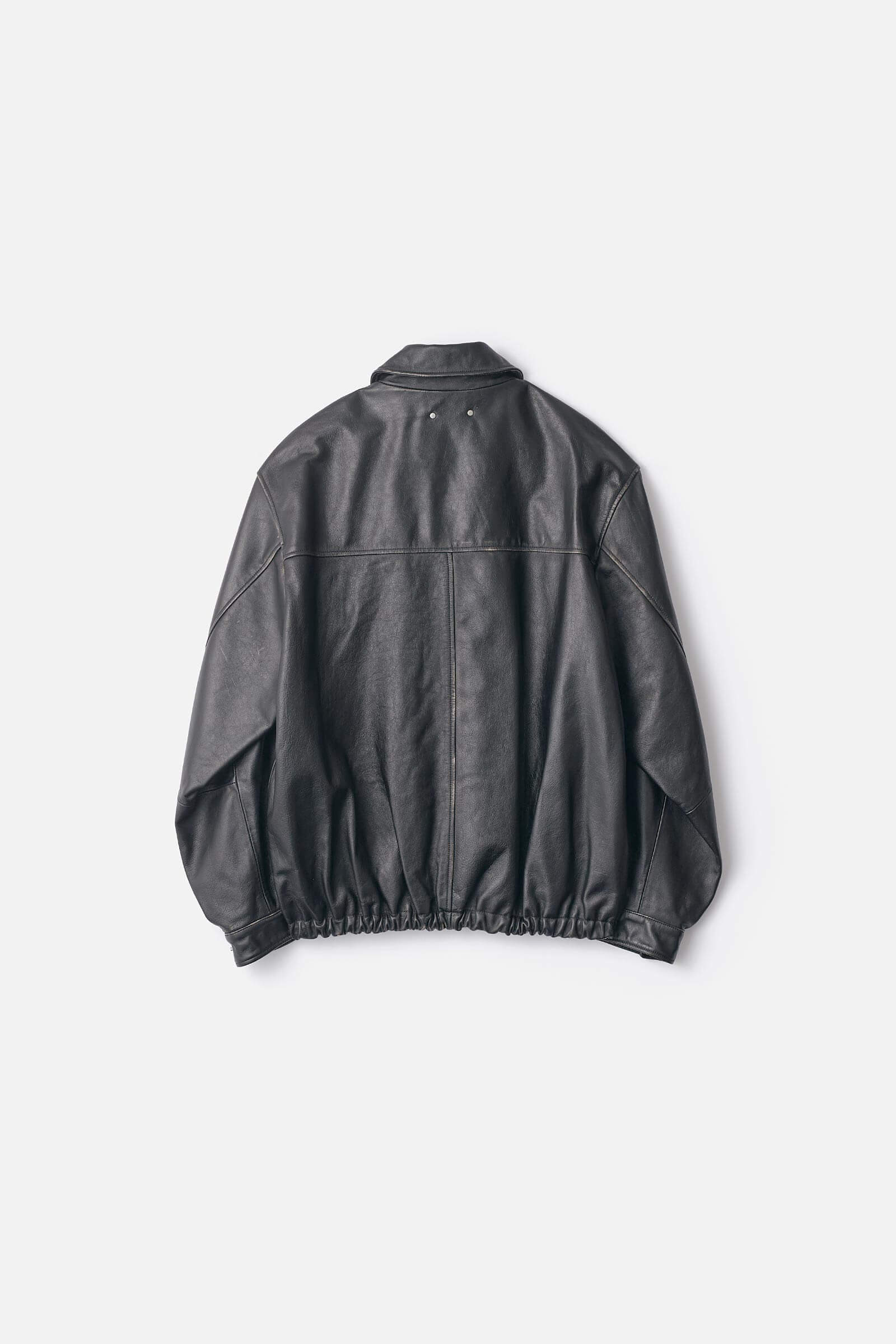 ssstein Cow Leather Vintage Zip Jacket – unexpected store