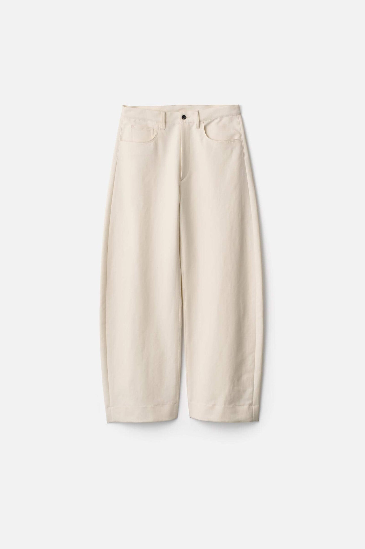 ssstein DOUBLE WEAVE COTTON ROUND PANTS