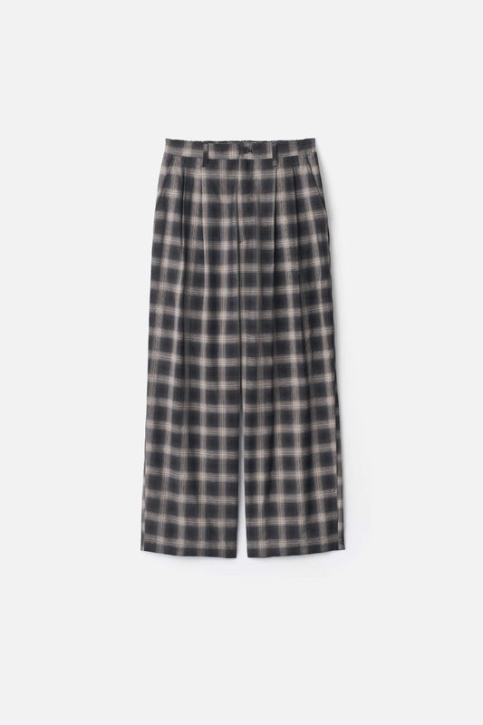 ssstein COTTON VISCOSE WIDE EASY TROUSERS