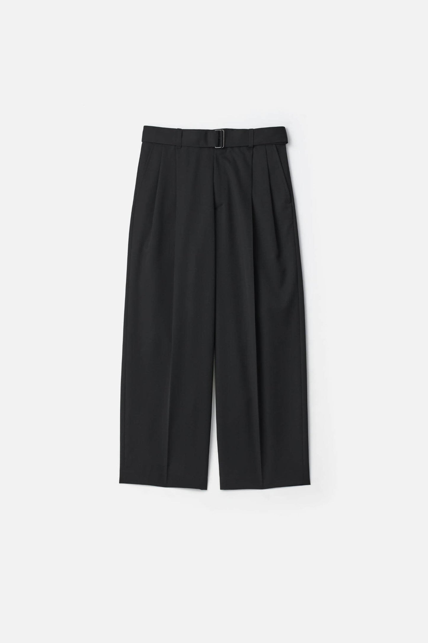 ssstein BELTED WIDE STRAIGHT TROUSERS