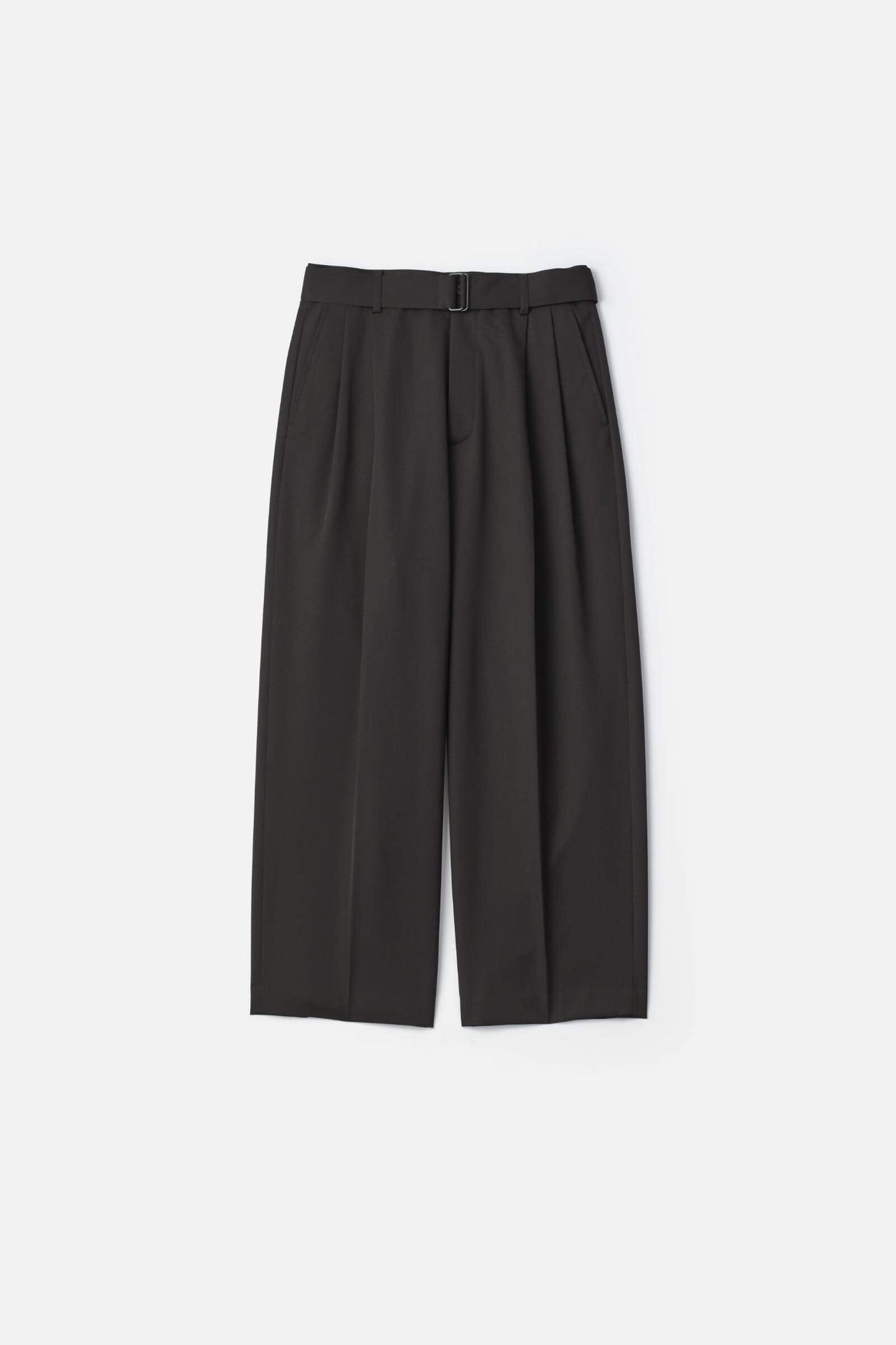 ssstein BELTED WIDE STRAIGHT TROUSERS