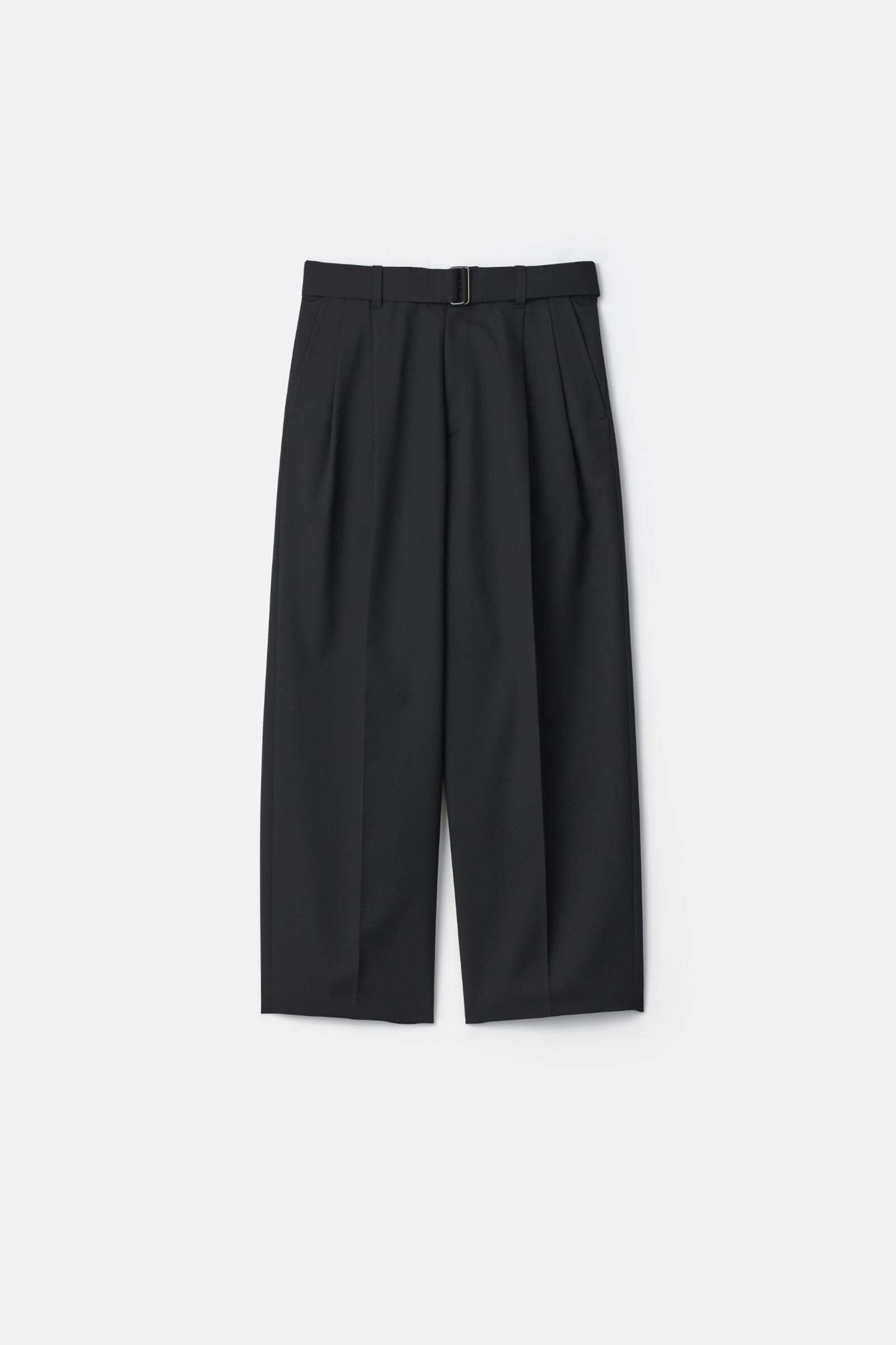 ssstein BELTED WIDE STRAIGHT TROUSERS