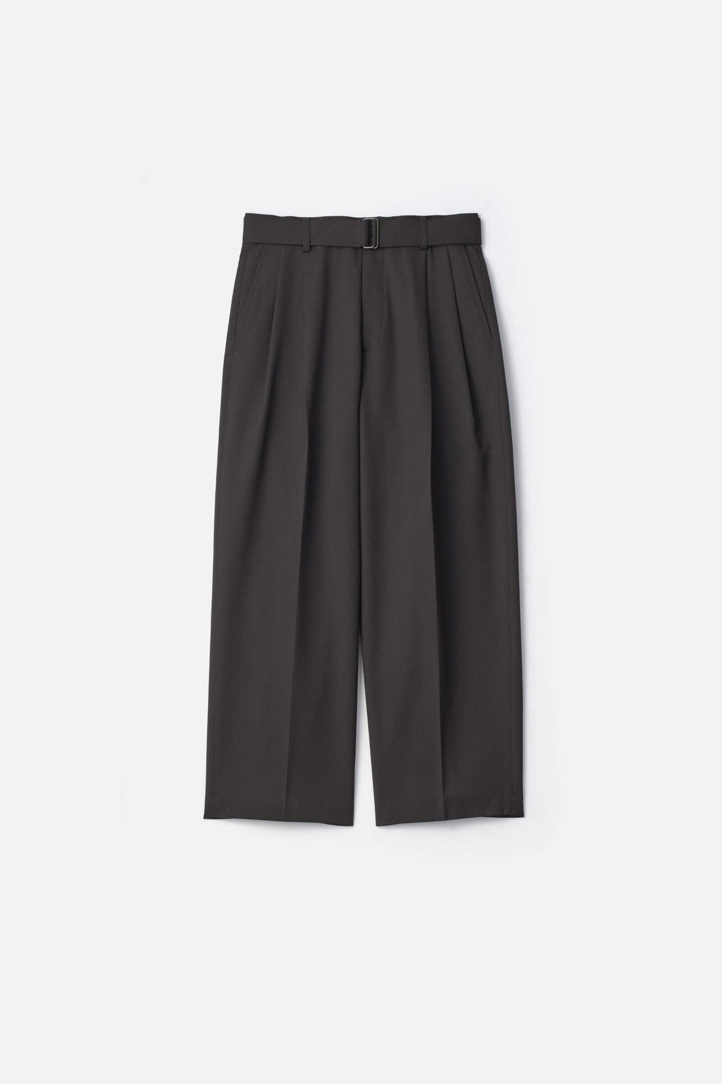 ssstein BELTED WIDE STRAIGHT TROUSERS