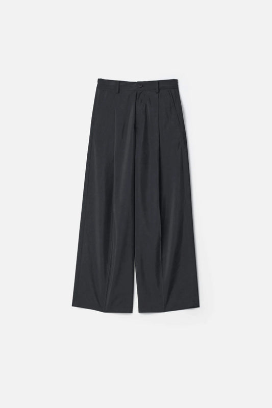 ssstein SILK NYLON EASY WIDE TROUSERS