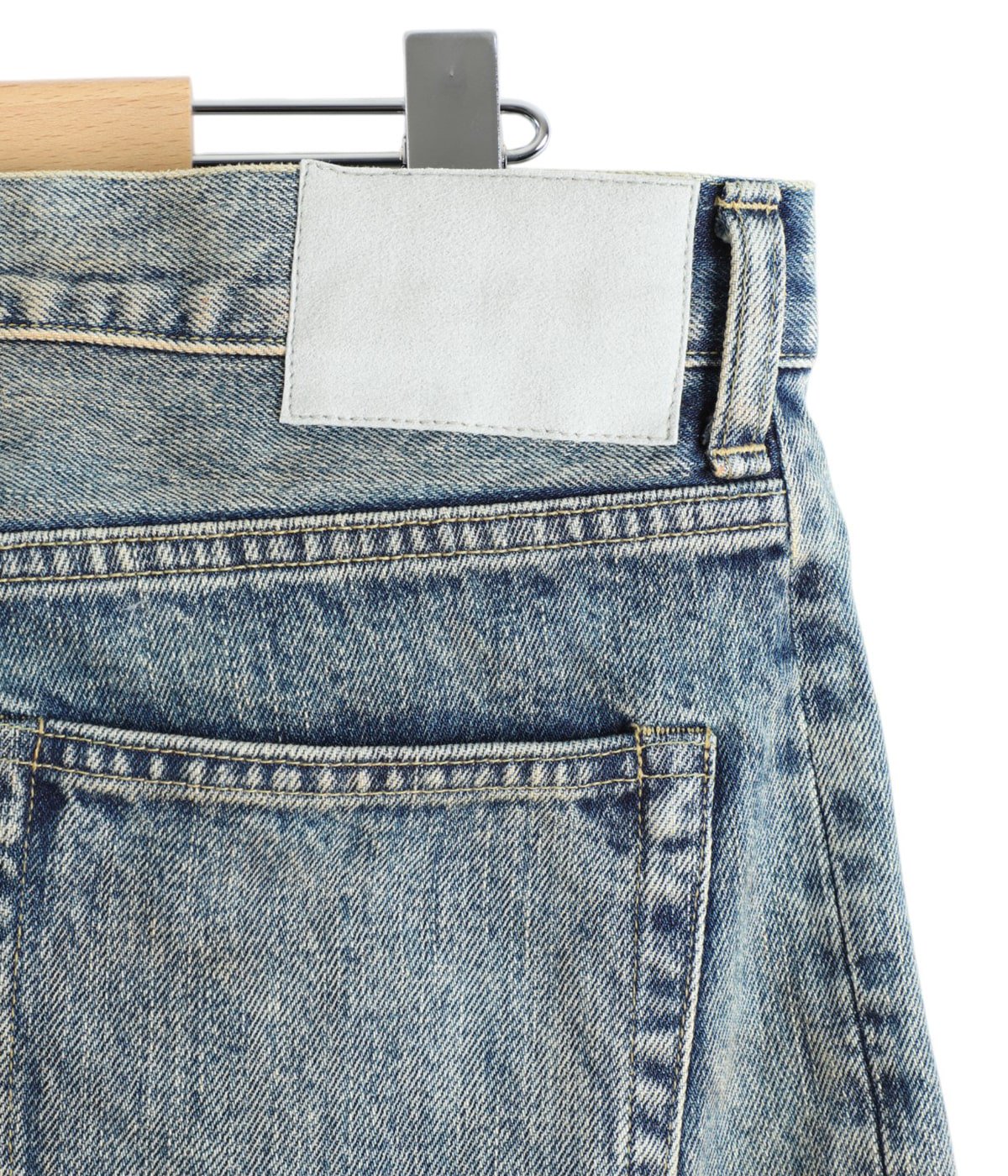 ssstein DEFORMED FLARE VINTAGE DENIM JEANS