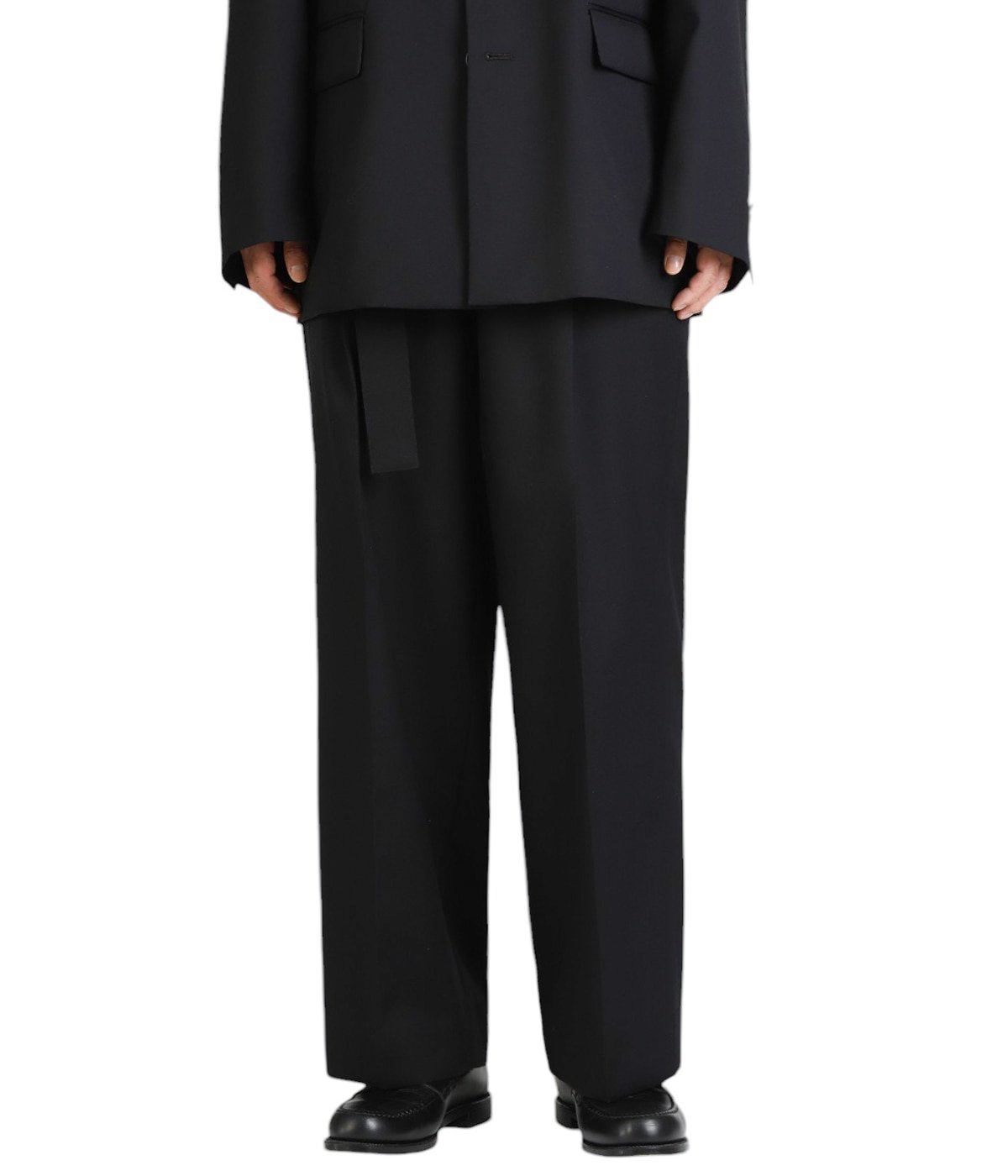 ssstein BELTED WIDE TROUSERS