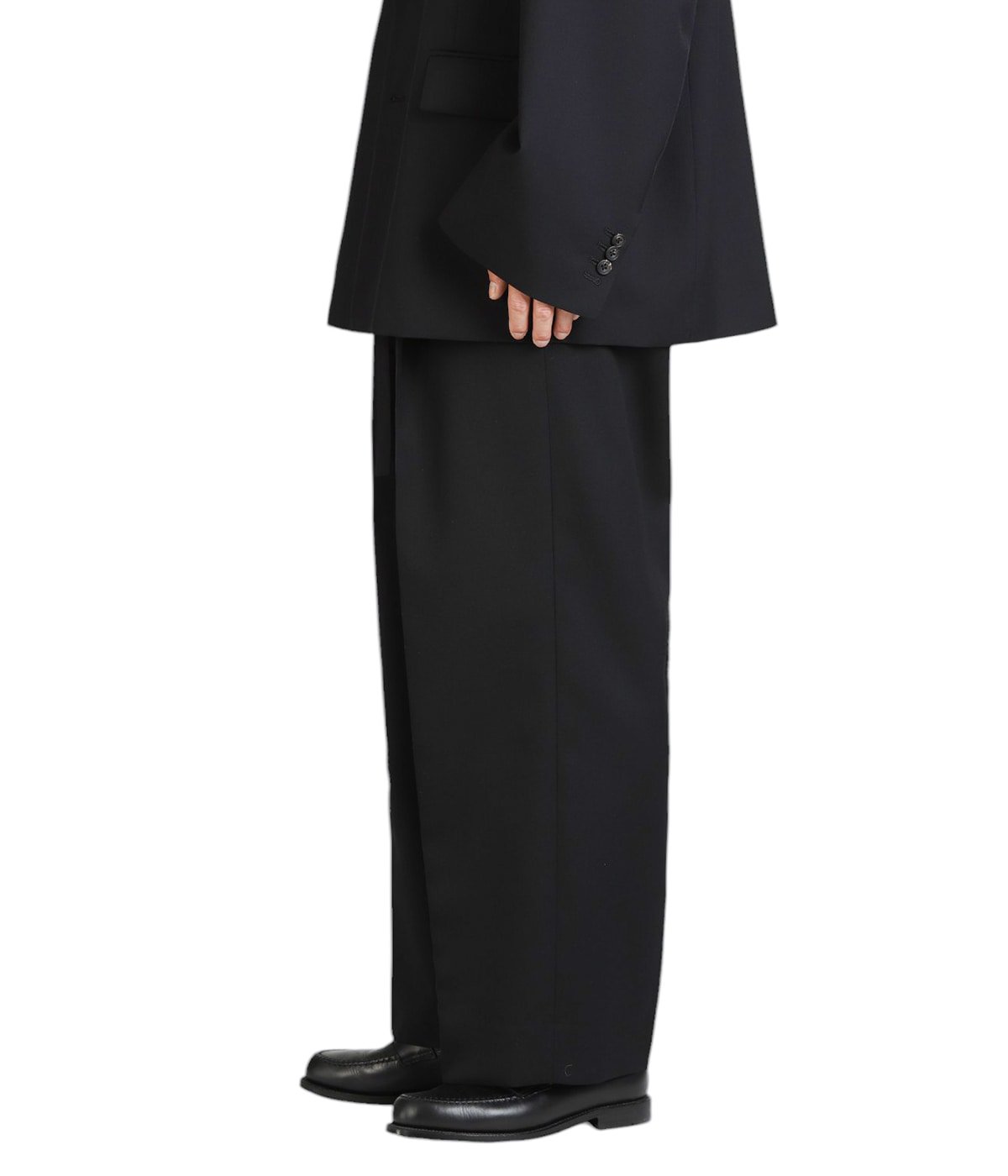 ssstein BELTED WIDE TROUSERS