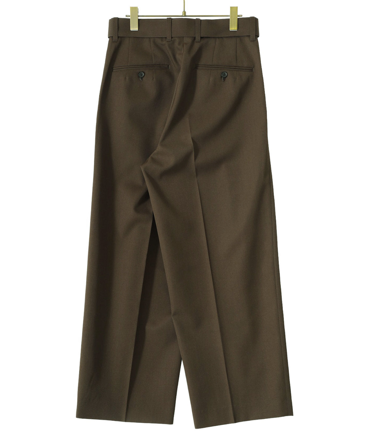 stein BELTED WIDE STRAIGHT TROUSERS