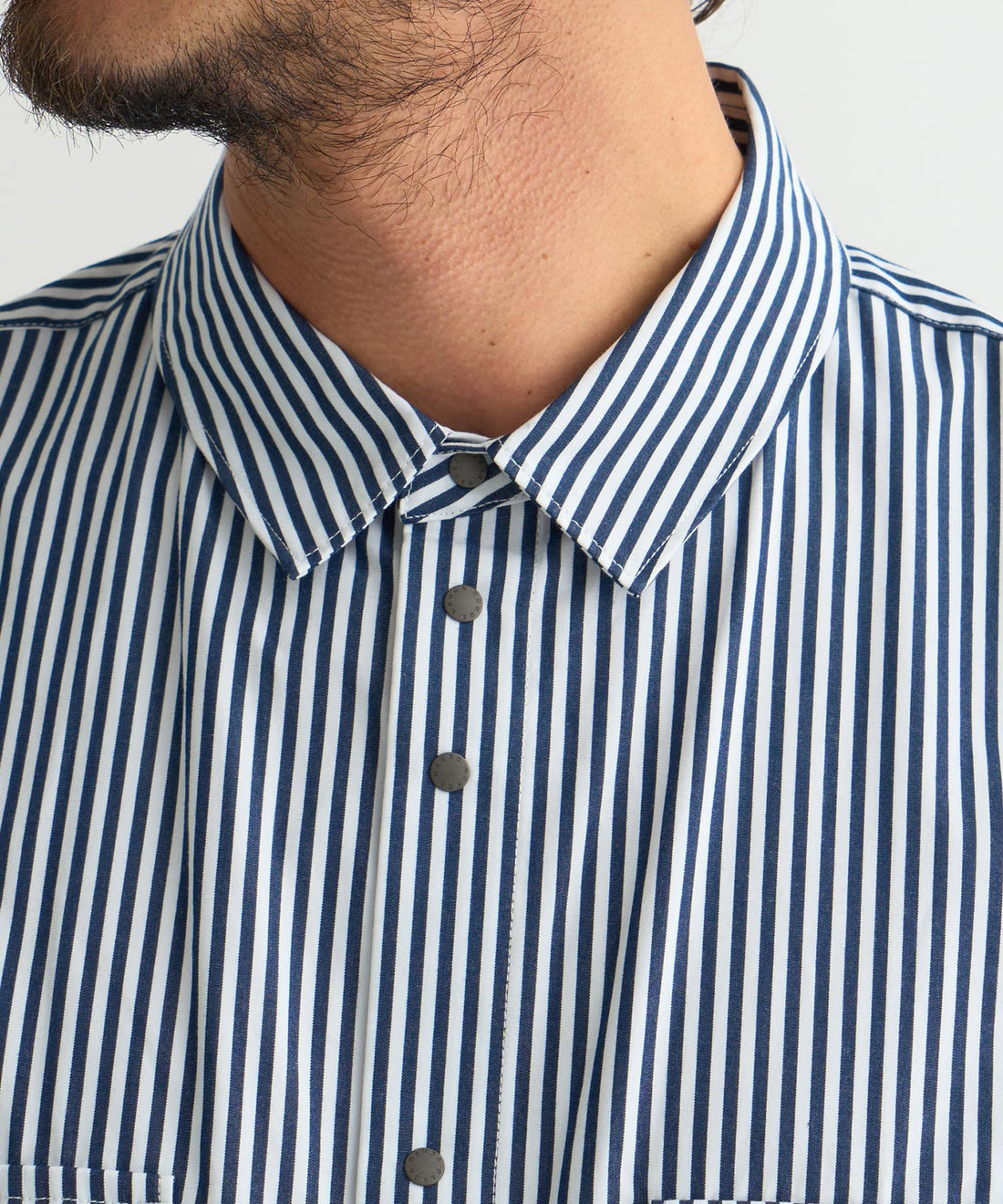 NANGA STRIPE W POCKET BOX SHIRT