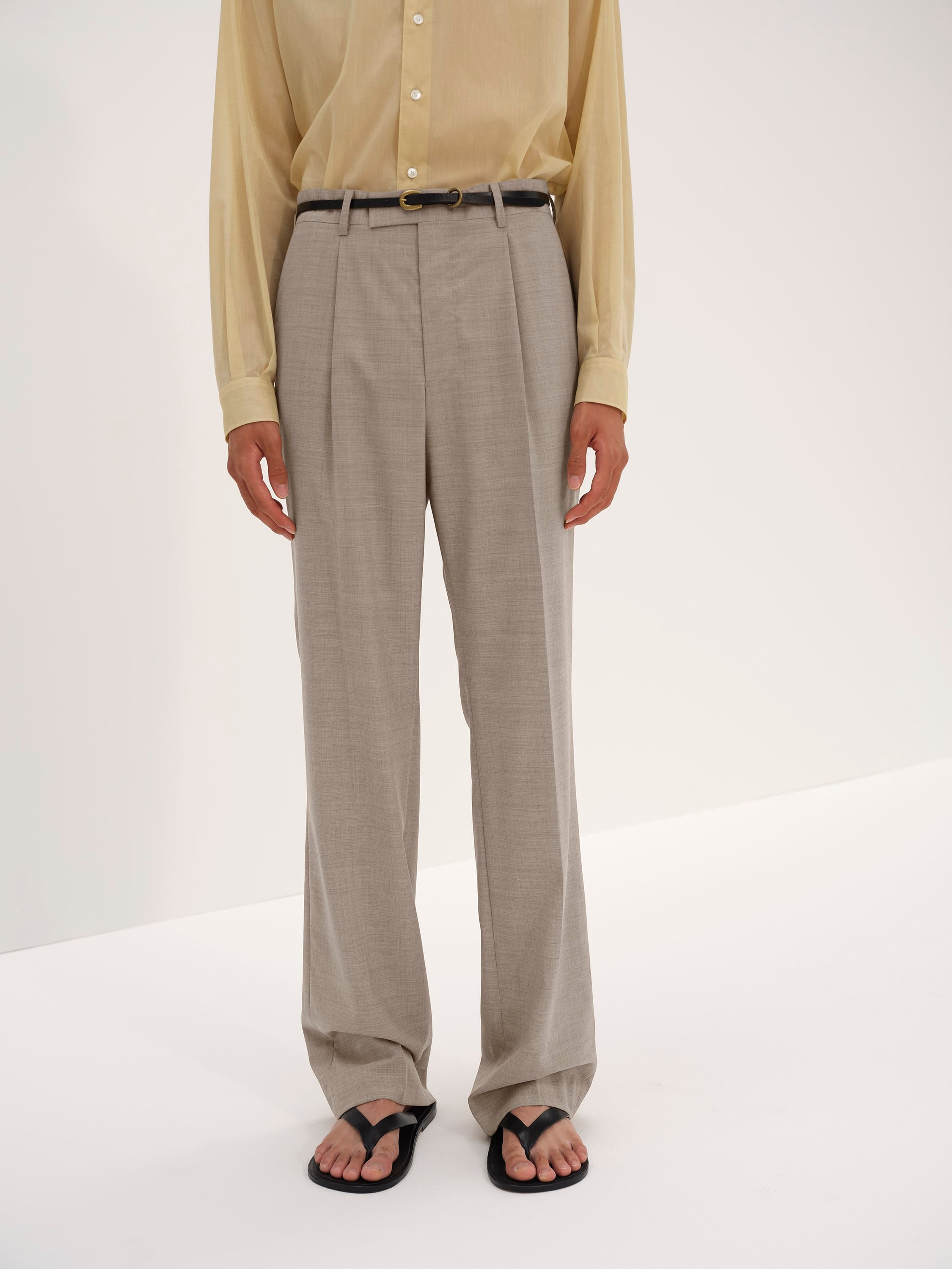 AURALEE SUPER FINE TROPICAL WOOL SLACKS