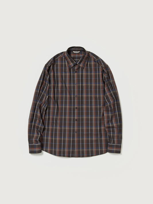 AURALEE SUPER LIGHT WOOL CHECK SHIRT