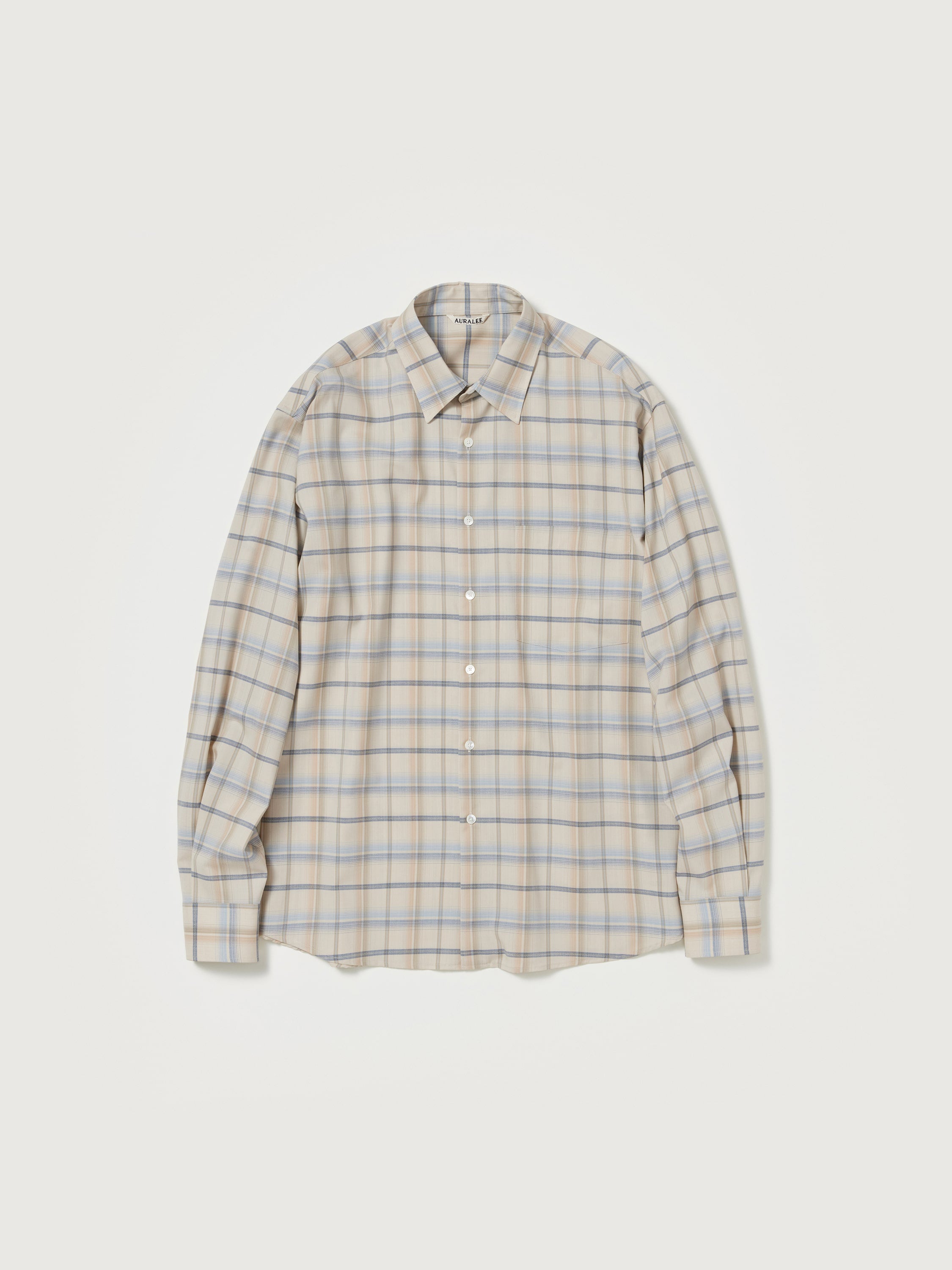 AURALEE SUPER LIGHT WOOL CHECK SHIRT – unexpected store