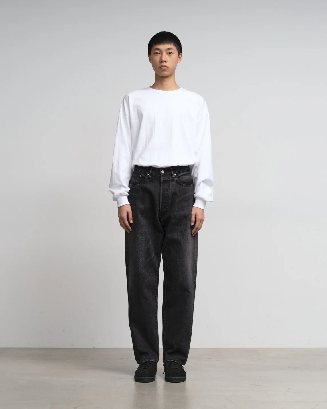 Graphpaper Selvage Denim Five Pocket Tapered Pants - DARK FADE