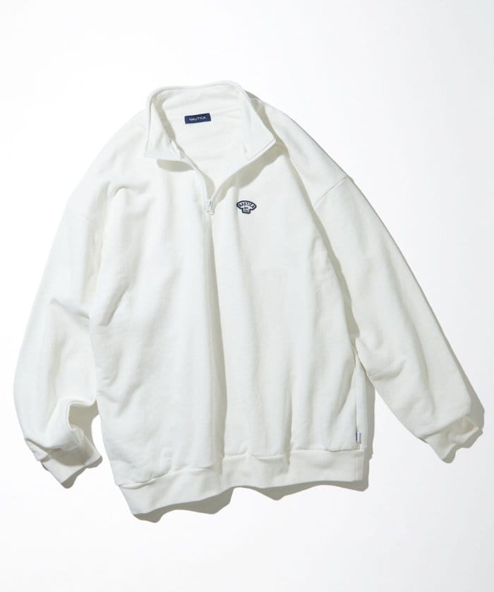 NAUTICA JAPAN Small Patch Logo Cadet Collar Sweatshirt