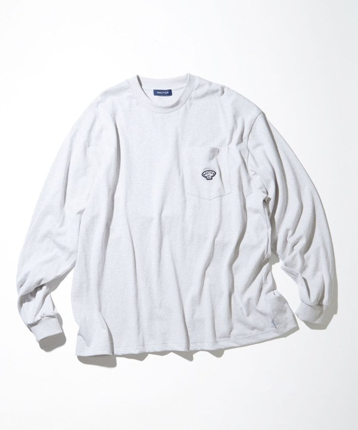 NAUTICA JAPAN Small Patch Logo Pocket L/S Tee – unexpected store