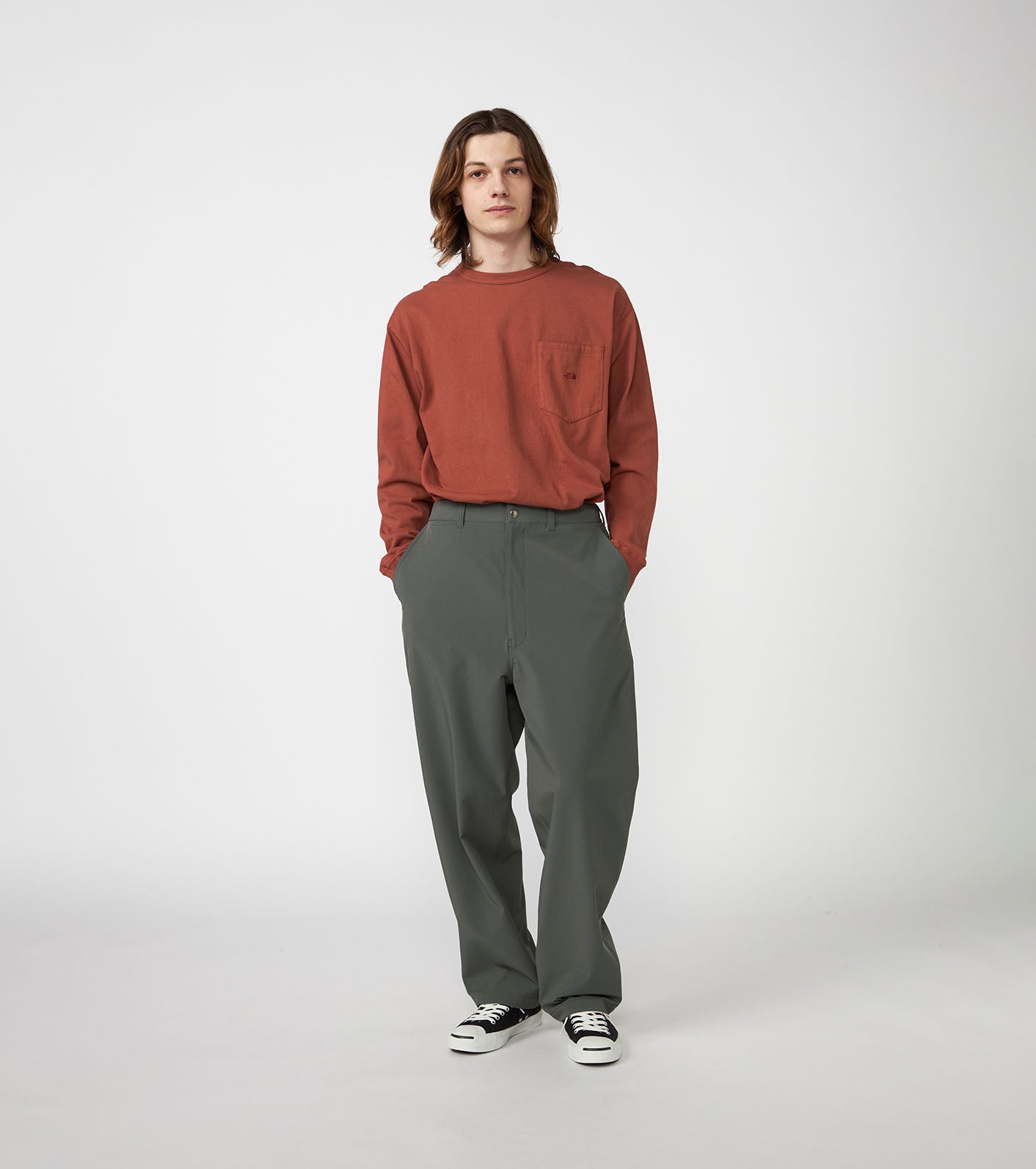 パンツ stretch twill wide tapered pants 32 THE NORTH FACE PURPLE LABEL Stretch Twill Wide Tapered Field
