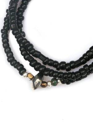 SunKu Antique Antique Beads Necklace & Bracelet Black LTD-014