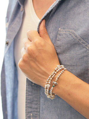 SunKu Mix Silver Beads Necklace & Bracelet SK-054