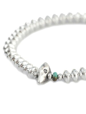 SunKu Large Silver Beads Bracelet SK-041