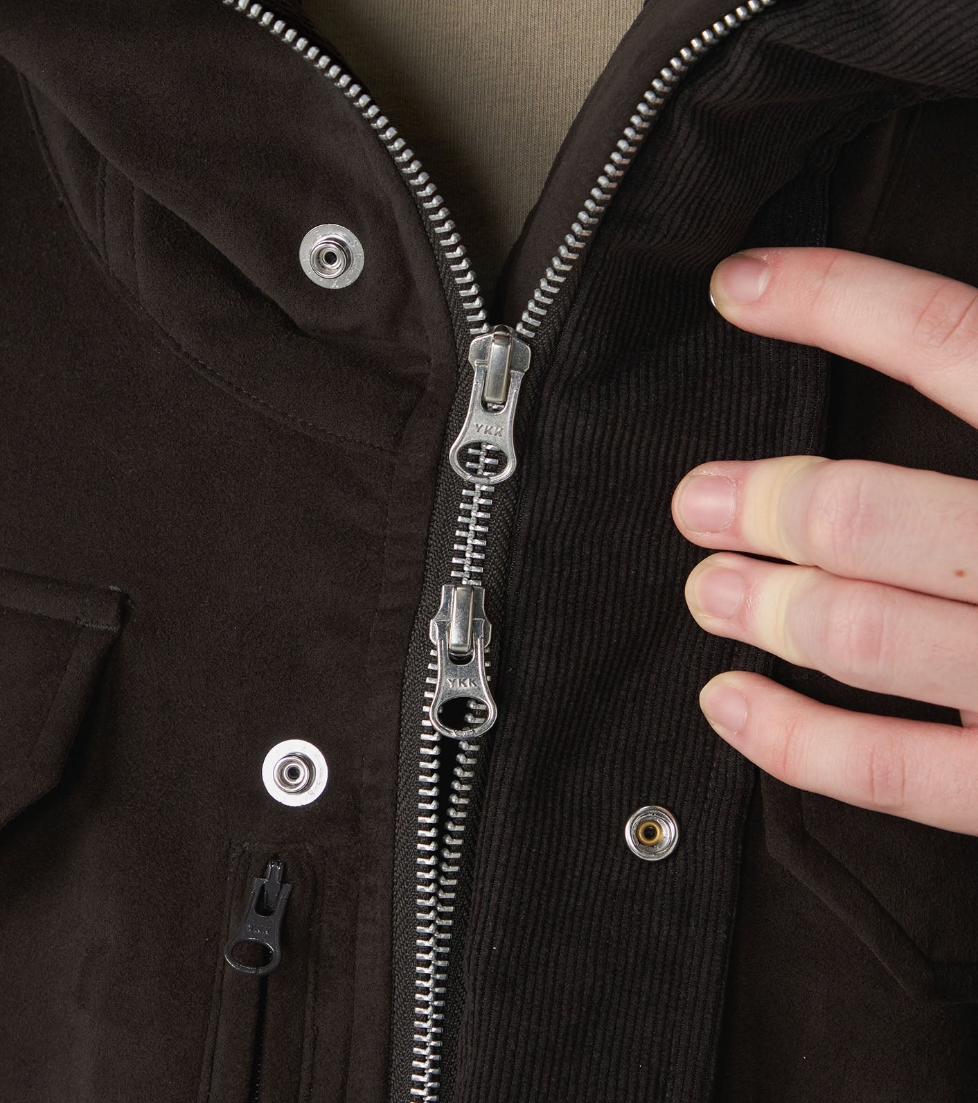 Purple Label Synthetic Leather Mountain Parka