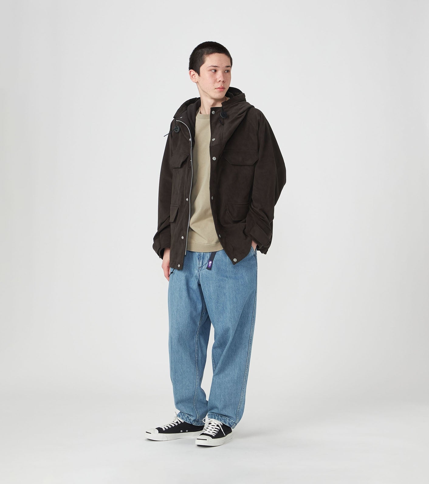 Purple Label Synthetic Leather Mountain Parka