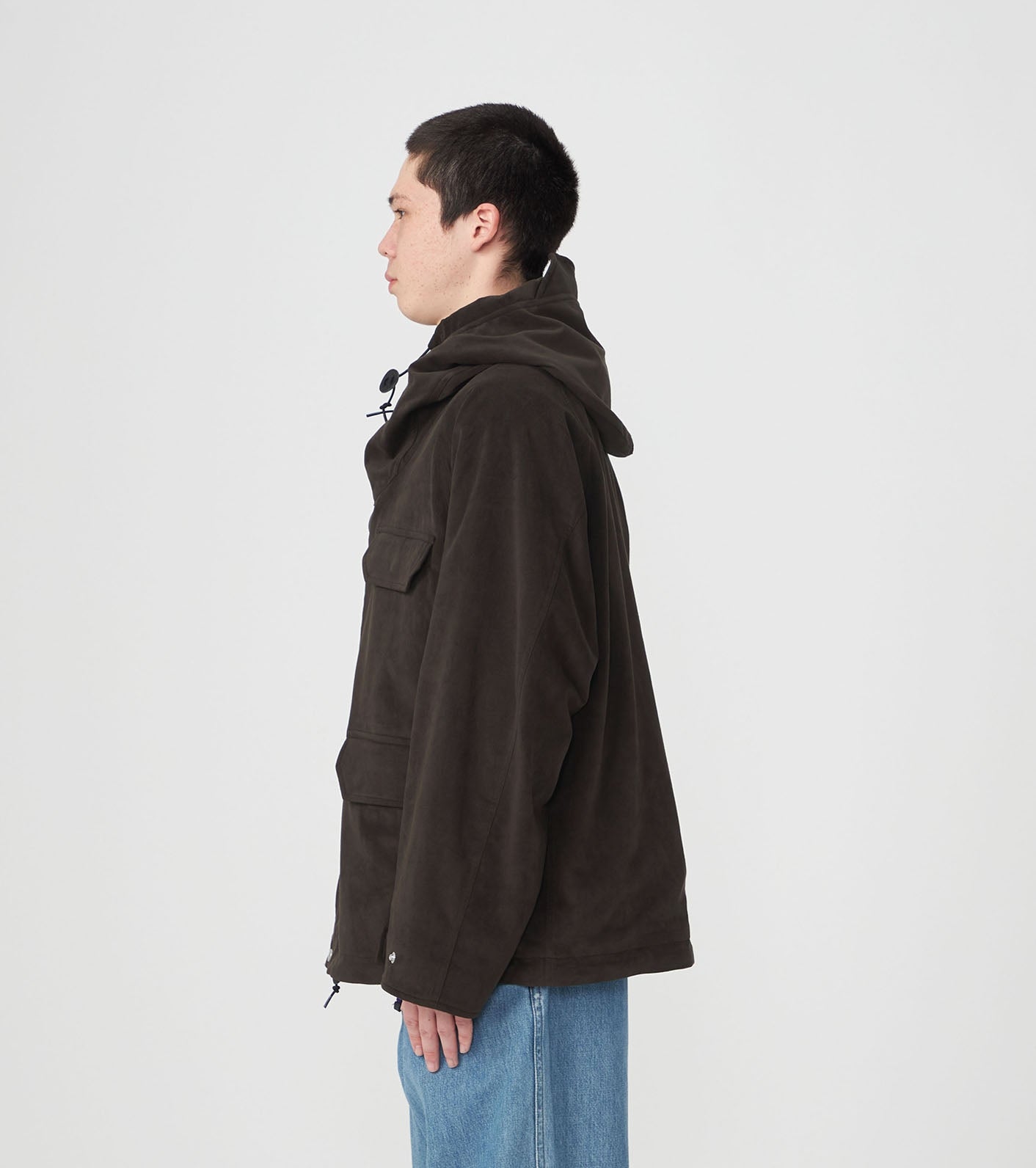 Purple Label Synthetic Leather Mountain Parka