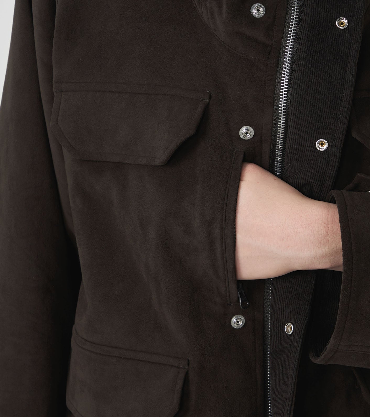 Purple Label Synthetic Leather Mountain Parka
