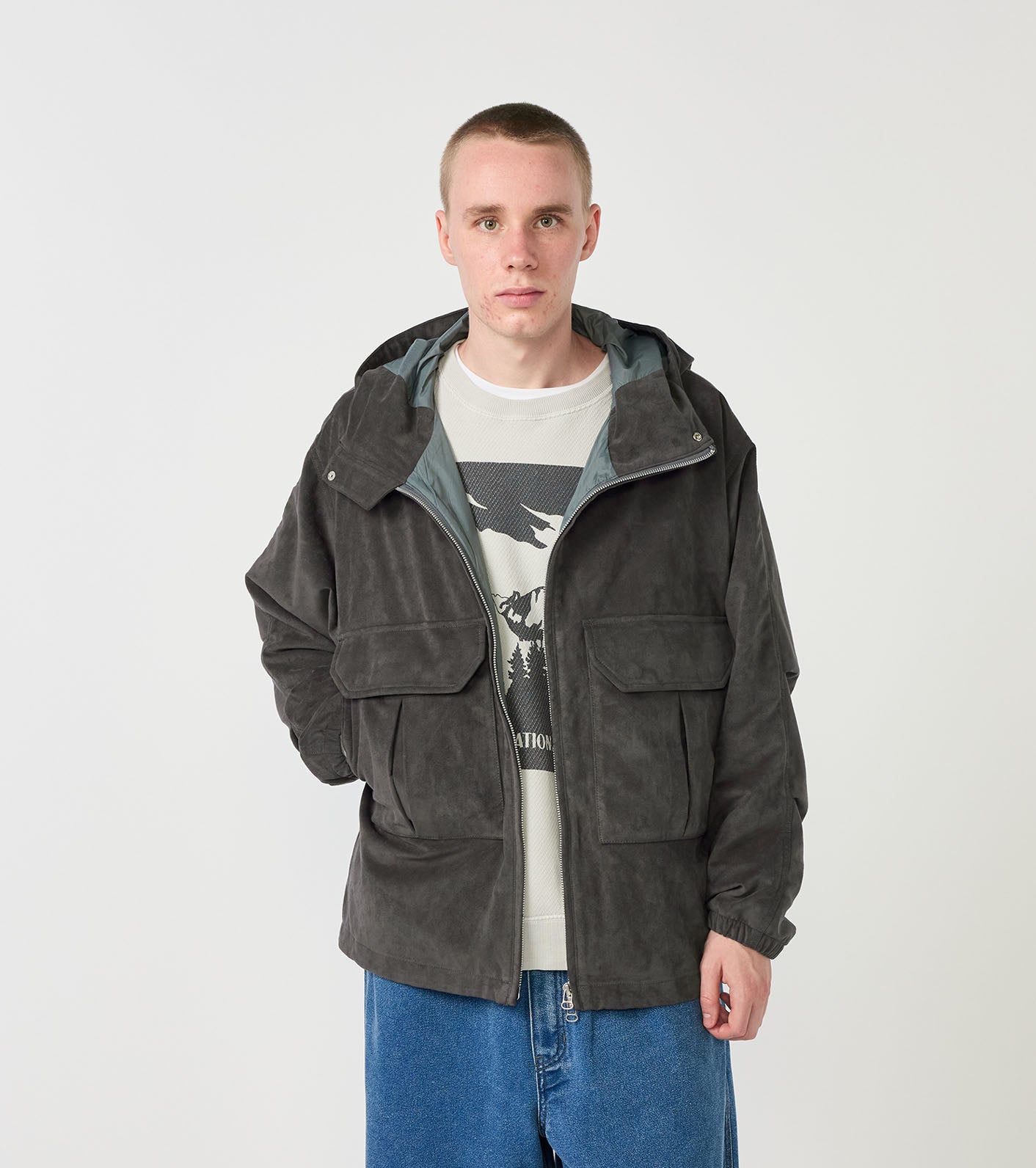 THE NORTH FACE PURPLE LABEL Synthetic Leather Mountain Wind Parka