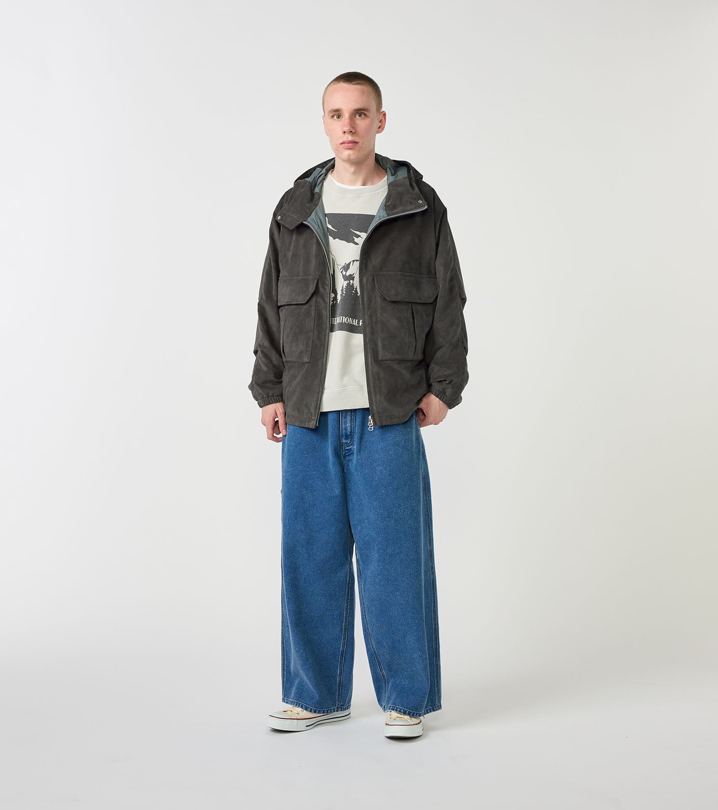 THE NORTH FACE PURPLE LABEL Synthetic Leather Mountain Wind Parka