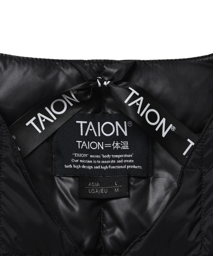 TAION Basic Crew Neck Double Zip Down Vest