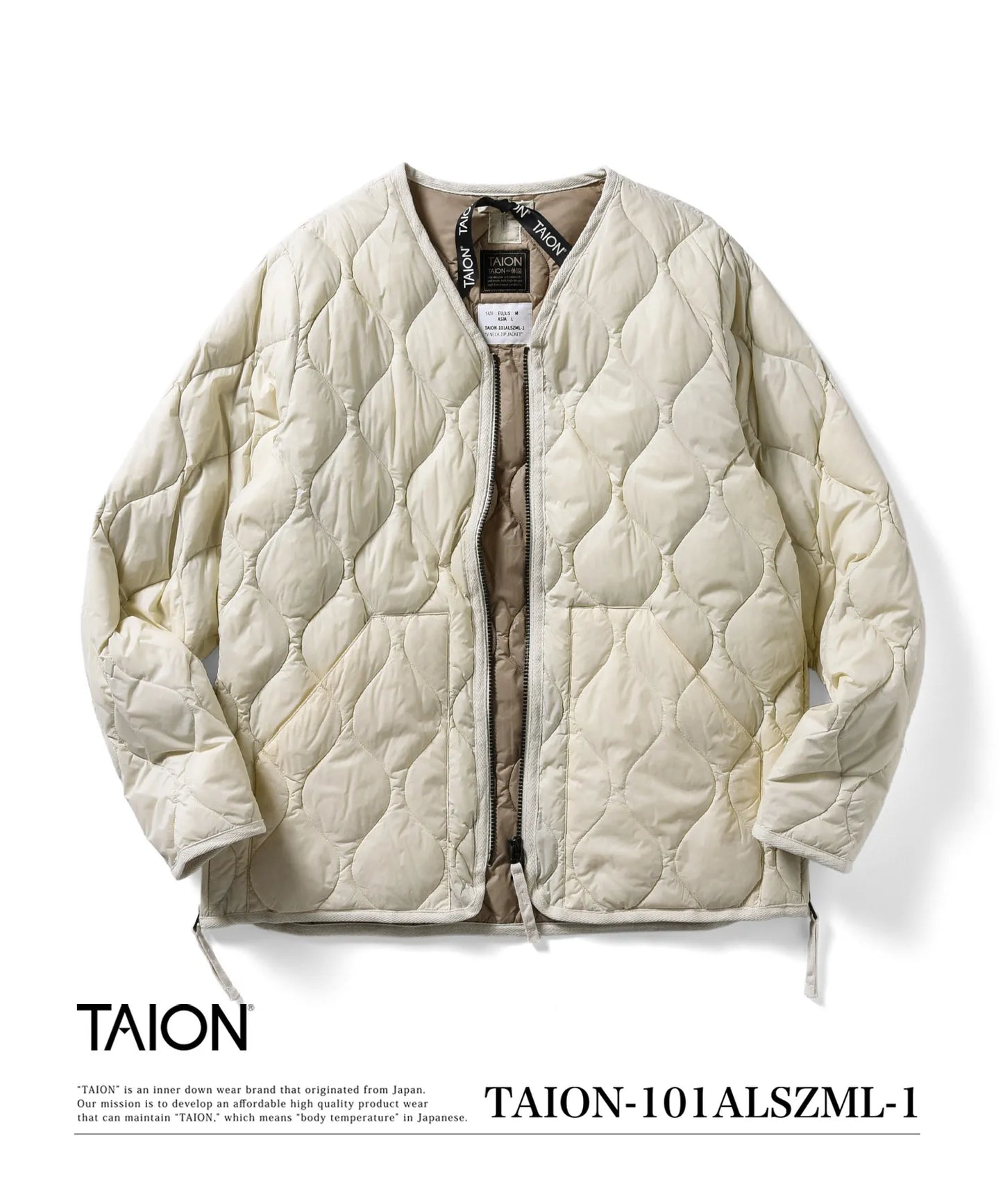 TAION MILITARY V NECK W-ZIP DOWN JKT (SOFT SHELL)