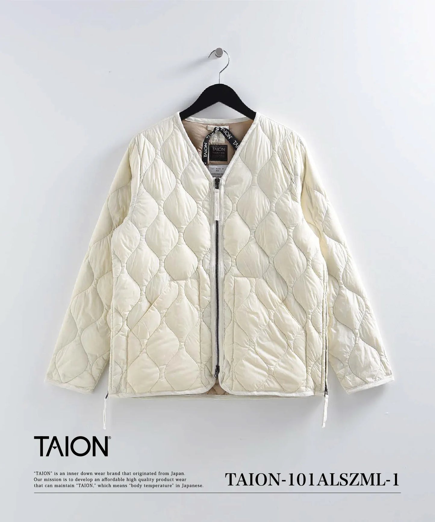 TAION MILITARY V NECK W-ZIP DOWN JKT (SOFT SHELL)