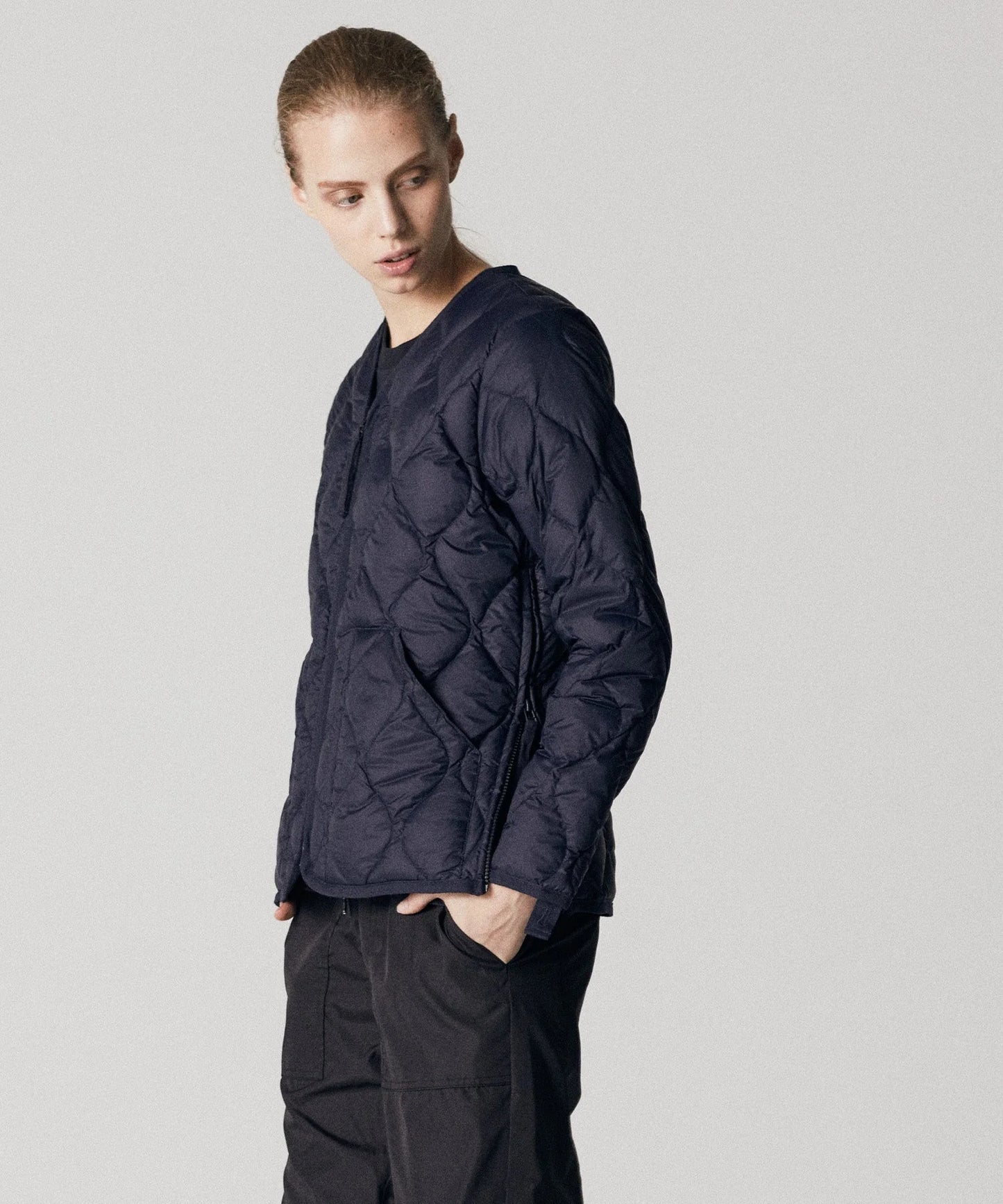 TAION MILITARY V NECK W-ZIP DOWN JKT (SOFT SHELL)