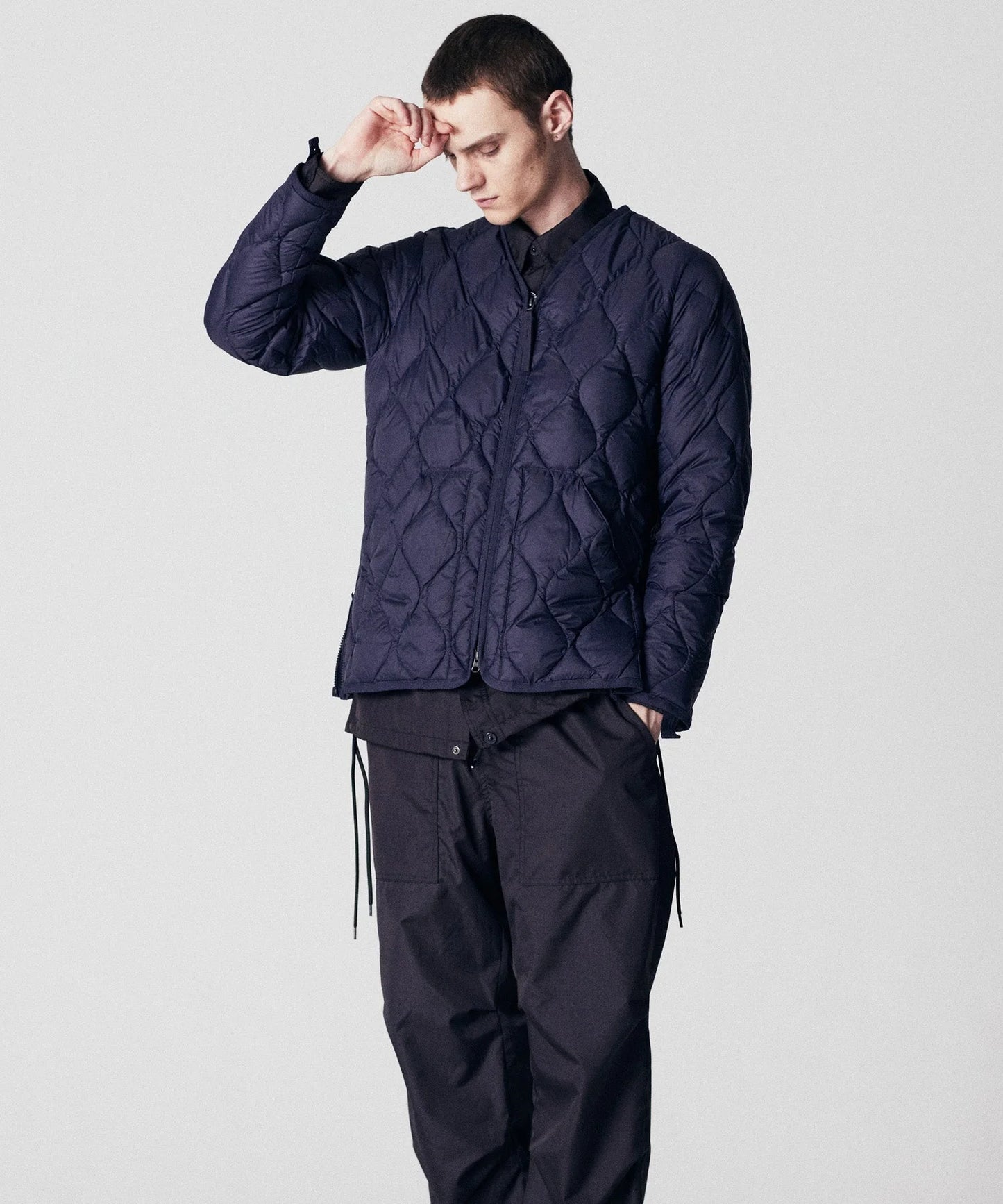 TAION MILITARY V NECK W-ZIP DOWN JKT (SOFT SHELL)