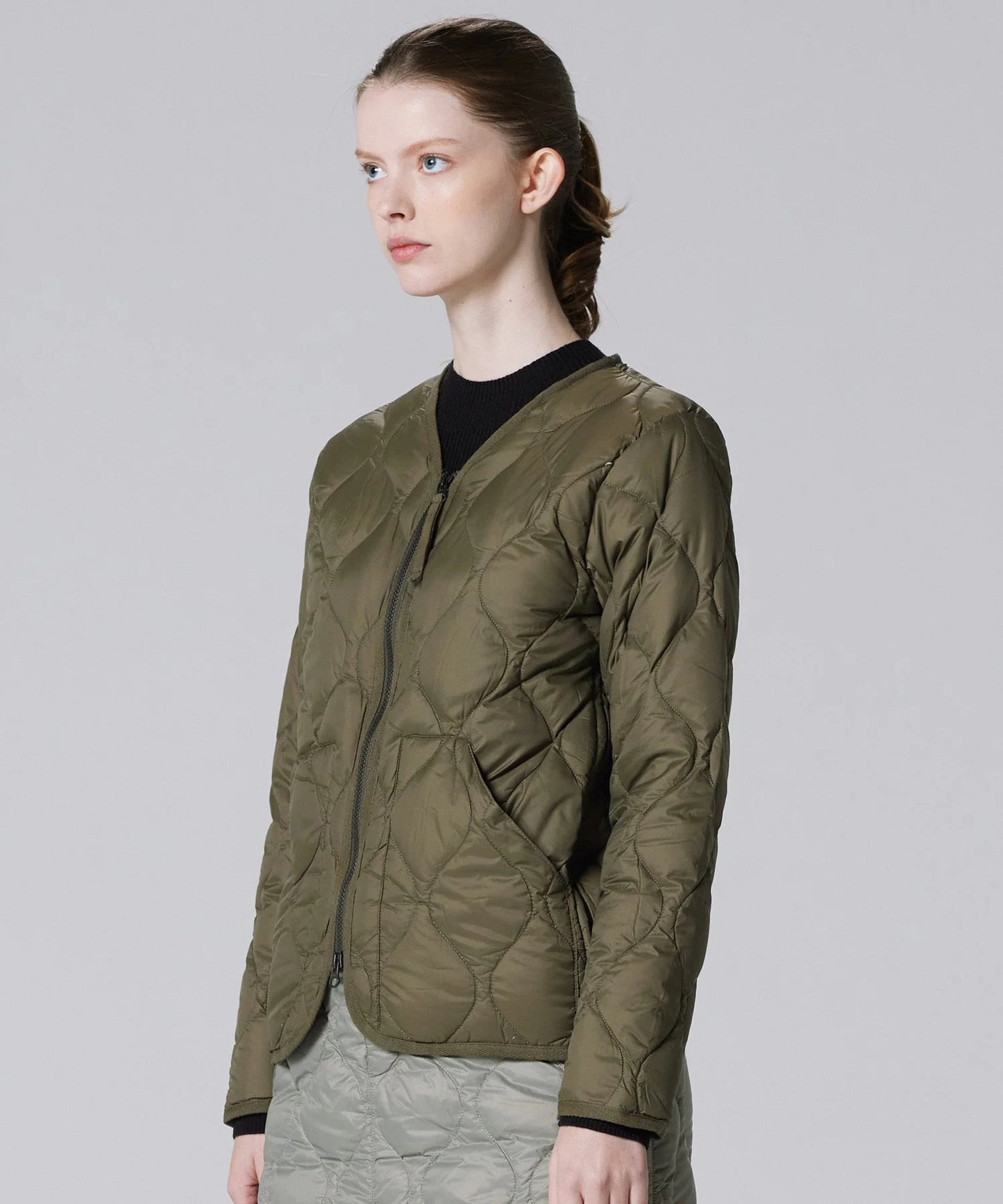 TAION MILITARY V NECK W-ZIP DOWN JKT (SOFT SHELL)