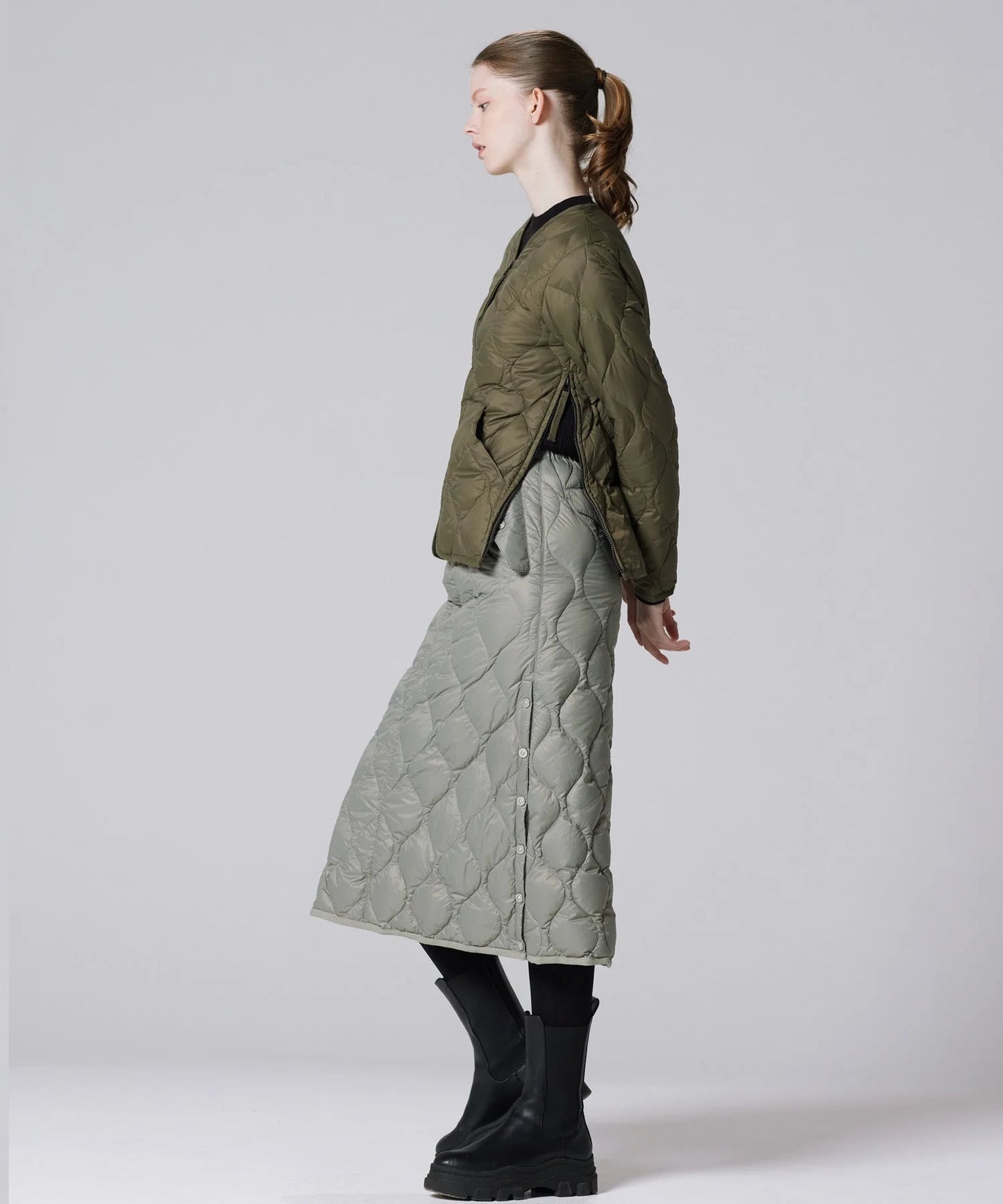 TAION MILITARY V NECK W-ZIP DOWN JKT (SOFT SHELL)