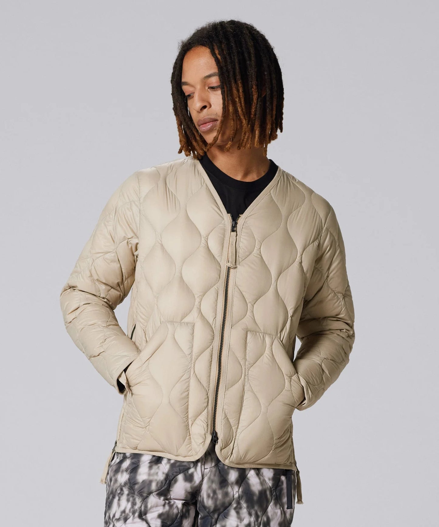 TAION MILITARY V NECK W-ZIP DOWN JKT (SOFT SHELL)